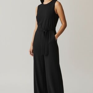 Chic Black Sleeveless Jumpsuit